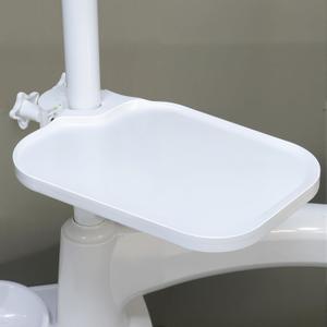 Adjustable White Pole Post Mounted Square Utility Access Shelf Tray US100 Holders Fit on Any Chair