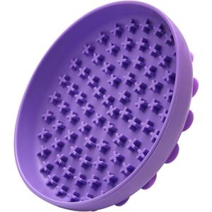 Slow Feeder,Cat Dog Help Slow Down Eating Speed Soft Silicone Rubber Cute Slow Feeder for Puppy/Cat/Dog (Purple, Large)