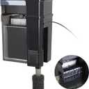 hygger Aquarium Filter, Ultra Quiet Aquarium Hang on Filter, Multi-Stage Filtration Activated Carbon Biochemical Fish Tank Filter for up to 21 Gallon Aquariums, Adjustable Flow, 79 GPH, 5W, Black