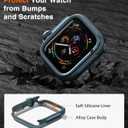 ULTIMAL Metal Case Compatible with Apple Watch Series 9/8/7 45mm with Back Cover,Military Grade Shockproof Protective Case, Rugged Cover for iWatch 45mm (Blue)