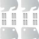 Bed Frame Hooks for Wooden Beds 4pcs Replacement Universal Bed Rail Hook Plates Parts Headboard and Footboard Heavy Duty Catch Hook for Bed Accessories