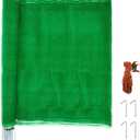 Non Electric Fence Netting 4' x 100', Boundary Chicken Fence with Double Spiked Posts, Portable Temporary Fence with Posts for Chickens, Ducks, Turkeys Suitable in Backyard, Garden