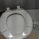 Bemis 730SLEC Slow Close Toilet Seat, Easy Clean Hinges and Durable Plastic Seat, Made in USA, Round, White