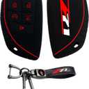 for z71 Silicone Rubber Smart Key Protector with Key Chain 5 Buttons for 2017-2024 GMC Acadia Terrain Denali Sierra Chevrolet Silverado Key Fob Holder Accessories