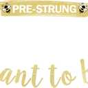 LINGTEER Meant to Bee Gold Glitter Bunting Banner Perfect for Wedding Bridal Shower Engagement Party Decorations.