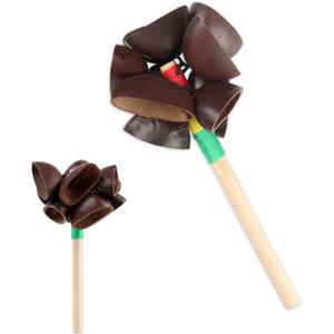 African Natural Shaker 5.9" x 3.14" Cacho Seed Pod Rattle Handmade Percussion Gifts Peruvian Musical Instrument - Nature Sounds for Meditation, ASMR, Sound Therapy, Yoga (Juju-1 Pack)