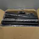 BONPALLY Room Divider Curtain Rod for Wide Space Room Separation, 28-171inch(W) 4-10ft(H) Adjustable No Drilling Tension Curtain Rods, Heavy Duty Temporary Privacy Wall Divider, Black