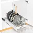 retractable vertical pull out pot holder