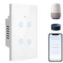 BSEED 4 Gang Smart Switch - Alexa WiFi Light Switch, Touch Control, Timer Function, Compatible with Alexa, Google Assistant, Remote Control