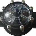 7235 Check Valve 180-Dgree,1-1/2-Inch to 2-Inch Replacement for Pools and Spas Straight Through Flow (Black)
