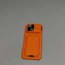 SSLOTSCASE for iPhone 17 Pro Max Case with Card Holder & Camera Stand & Kickstand & Slide Camera Lens Cover & Wallet, Military-Grade Heavy Duty Phone Case Cover for iPhone 17 Pro Max 6.9'', Orange