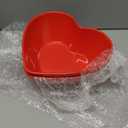 Layhit 2 Pcs 42 oz Red Heart Shaped Bowl Melamine Valentine's Day Salad Bowls 9x7x3 Inch Heart Appetizer Bowls Plastic Snacks Bowls Holder for Fruits Candy Dessert Kitchen Cooking Gift