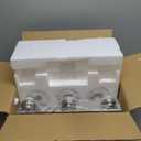 Brushed Nickel Bathroom Light Fixtures, 3-Light Bathroom Vanity Lighting Fixtures Over Mirror with Milky Glass, Modern Wall Sconce Lights for Bath, OS-JJ8301-3BN