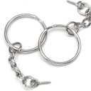 100Pcs 1 Inch Key Ring Bulk 25mm Keychains Set with Chain and Open Jump Rings, Key Chain Rings Assorted for Jewelry Making, DIY Crafts, Car Keys
