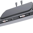 USB Docking Hub for Tesla Model 3/Y Waterproof - Fast Charger for Model Y/3 Accessories 2024 2023 2022 2021 4Ports Retractable Docking Station, 2 Type-C Fast Charging Cables (Not Fit Model 3 2024)