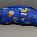 Toddler Nap Mat with Pillow and Blanket, Extra Large Rolled Napping Mats,Slumber Bags for Boys Girls,Kids Sleeping Bag for Daycare, Preschool Travel Camping (Blue Dinosaurs)