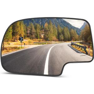 SCITOO Exterior Mirror Driver Side Glass Replacement fit for 2003 2004 2005 2006 2007 For Chevy For GMC Silverado Sierra 1500/2500 HD/3500 Classic Models with Power Heated