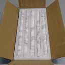 10-Pack Carrara White Marble Pencil Liner Tile, 3/4" x 12" Honed Natural Stone Bullnose Tile Edge Trim Molding for Kitchen Backsplash, Bathroom and Shower Wall