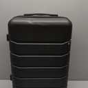 Sweetcrispy Carry on Luggage, Hard Shell ABS Suitcase with Double Spinner Wheels, Lightweight Expandable Rolling Suit Case with TSA Lock, 21 Inch Charcoal Black