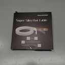 FRANKEVER 23Gauge Hidden Super Flat Audio Cable Suitable for Audio Wire LED Lighting Connection and Other Low Voltage Appliance Connection (Wire(25 ft)+2 ConnectorsD)