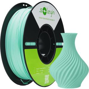 PLA Filament 1.75mm, 3D Printer Filament High Speed 30-300mm/s Dimensional Accuracy +/- 0.02mm, 1kg Spool (2.2lbs), Fit Most FDM 3D Printer, Soleyin by Creality Filament, PLA Light Green