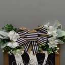 Last Name Year Round Front Door Wreath Front Porch Decoration 26 Letter Welcome Sign with Eucalyptus Garland and Bow Spring Wreaths for Front Door Outside Hanger GarlandW
