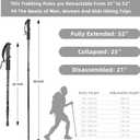 Aihoye Hiking Trekking Poles, 2 Pack Collapsible, Lightweight, Anti Shock, Walking Sticks, Adjustable Hiking Pole for Men and Women