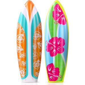 4 Pcs Inflatable Surf Board Inflatable Luau Party Decorations Blow up Surfboard