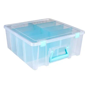 ArtBin - Super Satchel Double Deep - Art Storage Box with 8 Removable Compartments, Smart Closure for Craft Supplies