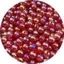 300 Pcs 10mm Acrylic Round Beads AB Colors Round Spacer Beads for Earring Bracelet Necklace Key Chains Jewelry DIY Craft Making(Red AB)