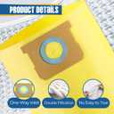12-Pack 10-14 Gallon Bags replace for Shopvac, Type I 90672 9067200, Type F 90662 9066200 9066233, VF2005.Disposable Wet Dry Vacuum Collection Bags, Yellow