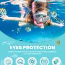 OutdoorMaster Stingray Kids Swim Goggles with Nose Cover, Swim Diving Mask for Kids, Anti-Fog Swimming Goggles for Boys and Girls, Age 5-12 (Blue Frame+Clear Lens)