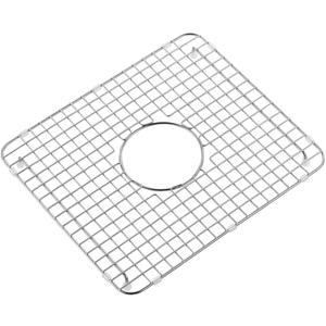 14 in. x 16 in. Centre Drain Kitchen Bottom Grid with Supersoft Silicone Feet in 304 Grade Stainless Steel