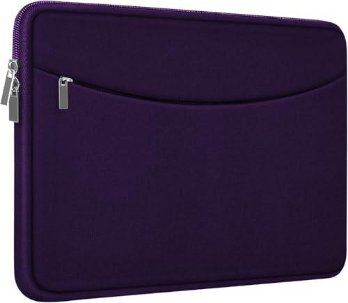 Laptop Case 14 inch, Shockproof Protective Laptop Cover Briefcase Carrying Computer Bag with Accessory Pocket Portable Computer Sleeve for 14" MacBook, HP, Dell, Lenovo, Acer, Dark Purple