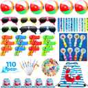 Denylo pro 110 Pcs Under Sea Party Favors Packs Ocean Birthday Party Supplies Stuffers Summer Beach Party Favors for Classroom Prizes Gifts for Kids