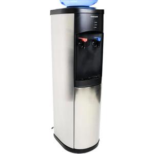 Frigidaire Water Cooler Dispenser, Top Load Water Cooler for Home, Garage, Dorm, RV & Cottage, Hot & Cold Water Dispenser for 3 and 5 Gallon Bottles, Stainless Steel
