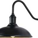 Dusk to Dawn Exterior Farmhouse Lighting, 21" Barn Light Fixture for House with Anti-ponding Bottom, Barn Gooseneck Lighting for Garage Patio Porch (21" Diameter, 1 PC)