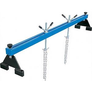 superokay 1100 Lbs Engine Support Bar Transverse Hoist for Motor Transmission with 2 Points Lift Holder and Dual Hooks, Engine Hoist for Home Garages & Auto Repair Shop, Blue
