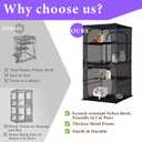Catio Outdoor Cat Enclosure Window 61.4" H Large Cat Cage with Perches 4 Tiers Cat Patio Playpen Kitten Kennel for Multiple Indoor Cats