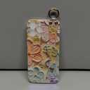 iPhone 16 floral phone case with strap holder