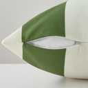 Allorry Outdoor Pillow Covers 18x18 Set of 2 Olive Green Striped Decoration Throw Pillow Covers for Spring Summer Outdoor Waterproof Garden Patio Furniture Sofa Bed Home Decor JB007-B18