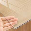 CFPYART 36 x 72 Inch, 1.5mm Thick Plastic Table Cover, Waterproof PVC Clear Table Protector, Desk Protector Mat, Writing Desk Pad for Desktop, Coffee & Dining Room Table, Rectangle