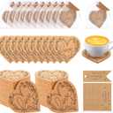 30 Sets Bridal Shower Favors for Guests Include Love Heart Cork Coasters Absorbent Cork Coasterthank You Cards and Organza Bags Baby Shower Favor Wedding Souvenirs for Guests