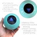 The Calm Ball Therapist-Designed Coping Skills Magic 8 Ball with 20 Calming Strategies & Guidebook Emotional Regulation Tool & Mental Health Gift for Teens, Adults, Therapists & Classrooms