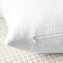 OTOSTAR Linen Throw Pillow Covers Set of 2 Decorative Square Pillowcases Cushion Covers 20x20 Inch for Home Decor Sofa Bedroom Car 50 x 50 CM Pure White