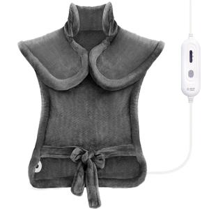 Tefici Heating Pad for Back Pain,Mothers Day Gifts for Women Men Mom HerFSA Eligible HSA Approved,24'' x33''Fast Heating,Electric Heat Pad, 2H Auto-Off,Neck and Shoulder Heat Pad,ETL Certified,Gray