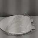 HIGHCRAFT Premium Elongated Toilet Seat with Adjustable Hinges - Molded Plastic Toilet Seat - Fits Standard Elongated Toilets - Oval Seat in White