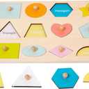 Adena Montessori Wooden Cognition Knob Puzzles Baby & Toddler Development Toy