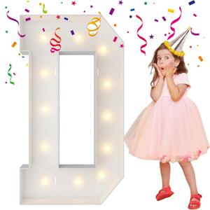 Merry Mosaics 4FT Marquee Light Up Letters, Large Marquee Letters, Mosaic Balloon Frame Letters Big Letters for Engagement Wedding Decorations Birthday Party Backdrop Decor, Balloon Arch Kit Letter D