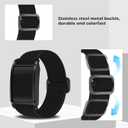 Nylon-Strap Compatible-With Whoop-4.0 Band - Adjustable- Breathable Replaceable Wristband, Stretchy Sports Bands for Men Women, 24cm Wristband for Hiking/Running/Outdoor (Gray)